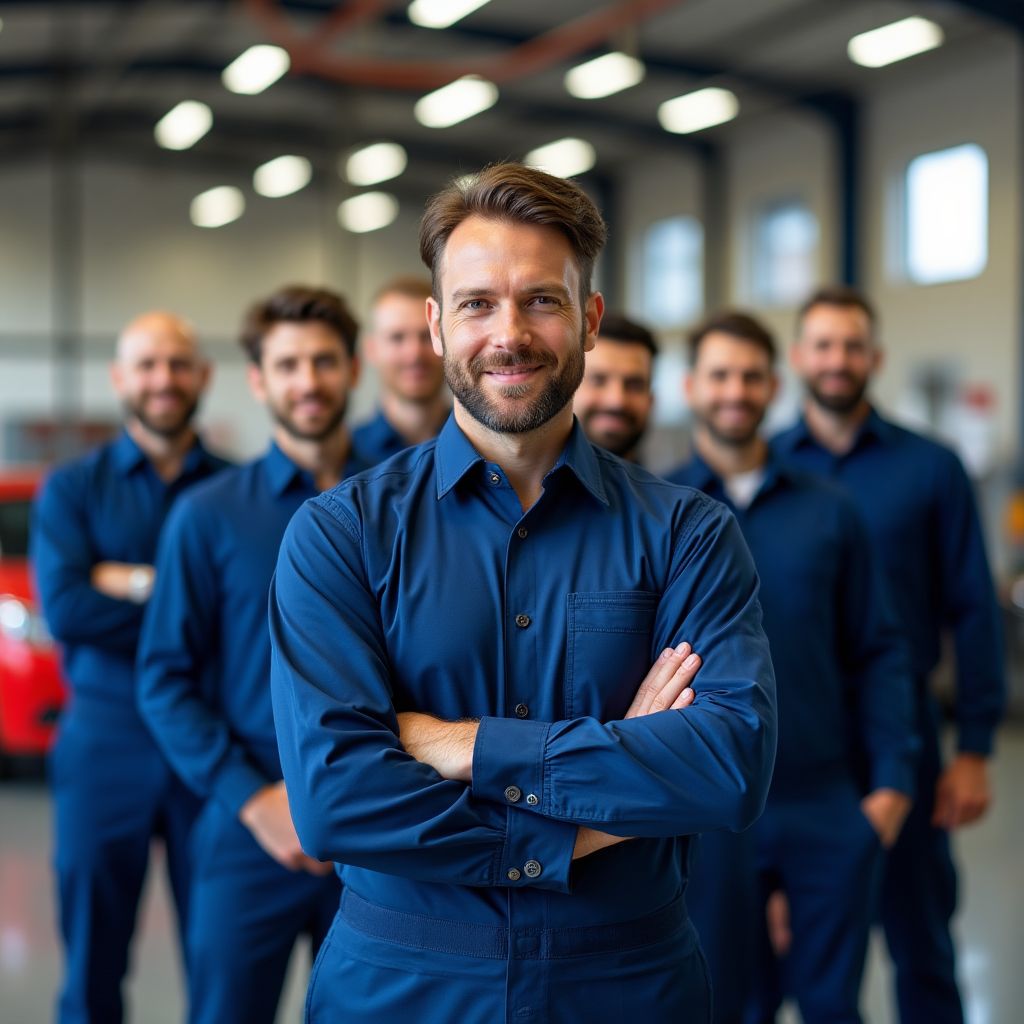 Equipo técnico de ManteniFlota en instalaciones